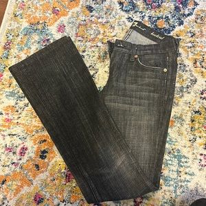 Seven for all mankind bootcut black jeans size 25
